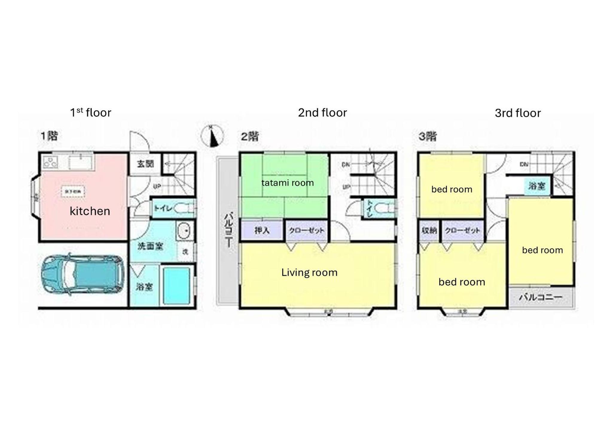 Appartamento 120平米 5br House, Near Ueno And Asakusa, Parking 2间浴室5室1厅